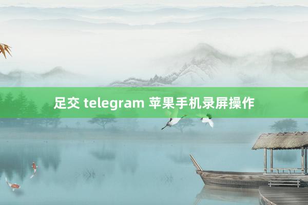 足交 telegram 苹果手机录屏操作